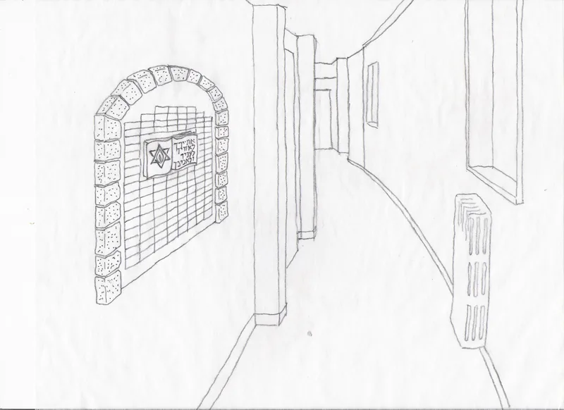 Donor wall drawings, Corridor study